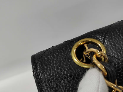 CHANEL Matelasse Caviar Leather Chain Shoulder Tote Bag