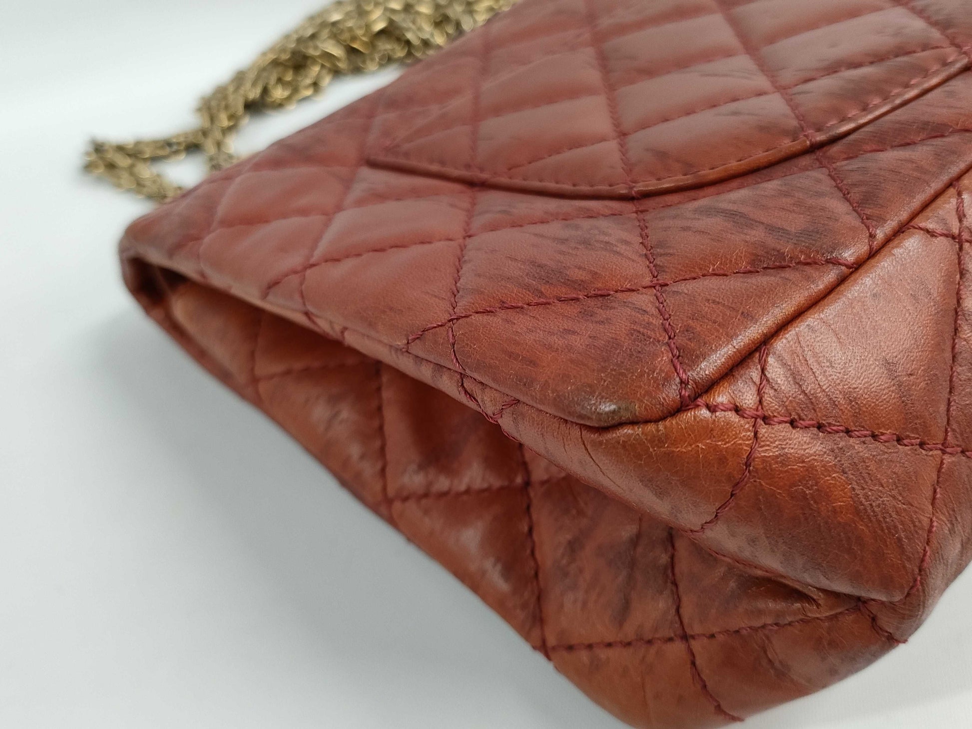 CHANEL 2.55 Metal Chain Shoulder Bag