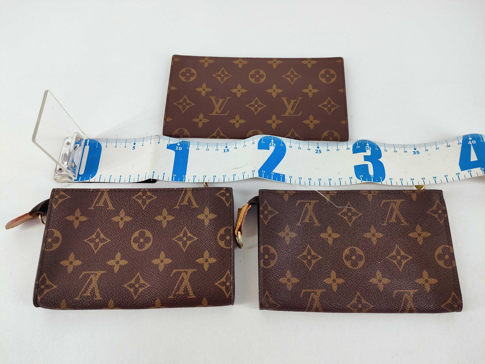 LOUIS VUITTON Monogram Pouch 3-Piece Set Pouch