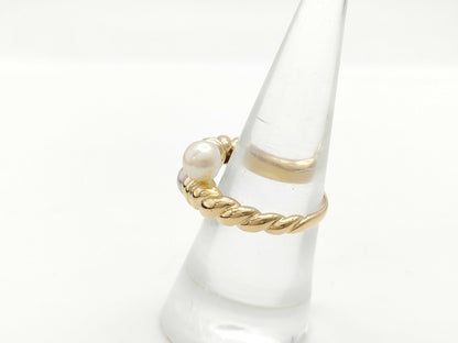TASAKI Pearl Ring, 5.8g, 18K Gold, 5.9-6.2mm Diameter