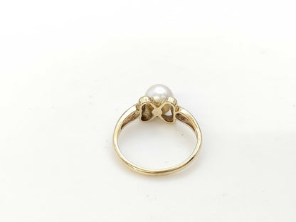MIKIMOTO Pearl Ring, 7.3mm Diameter, 14K Gold, 2.8g 