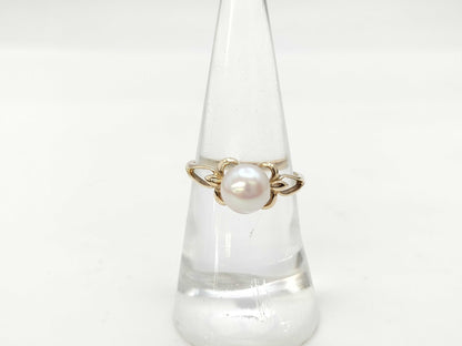 MIKIMOTO Pearl Ring, 7.3mm Diameter, 14K Gold, 2.8g 