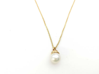 Tiffany & Co. Pearl Necklace, Approximately 7.4mm Diameter, Yellow Gold 750, 3.0g 
