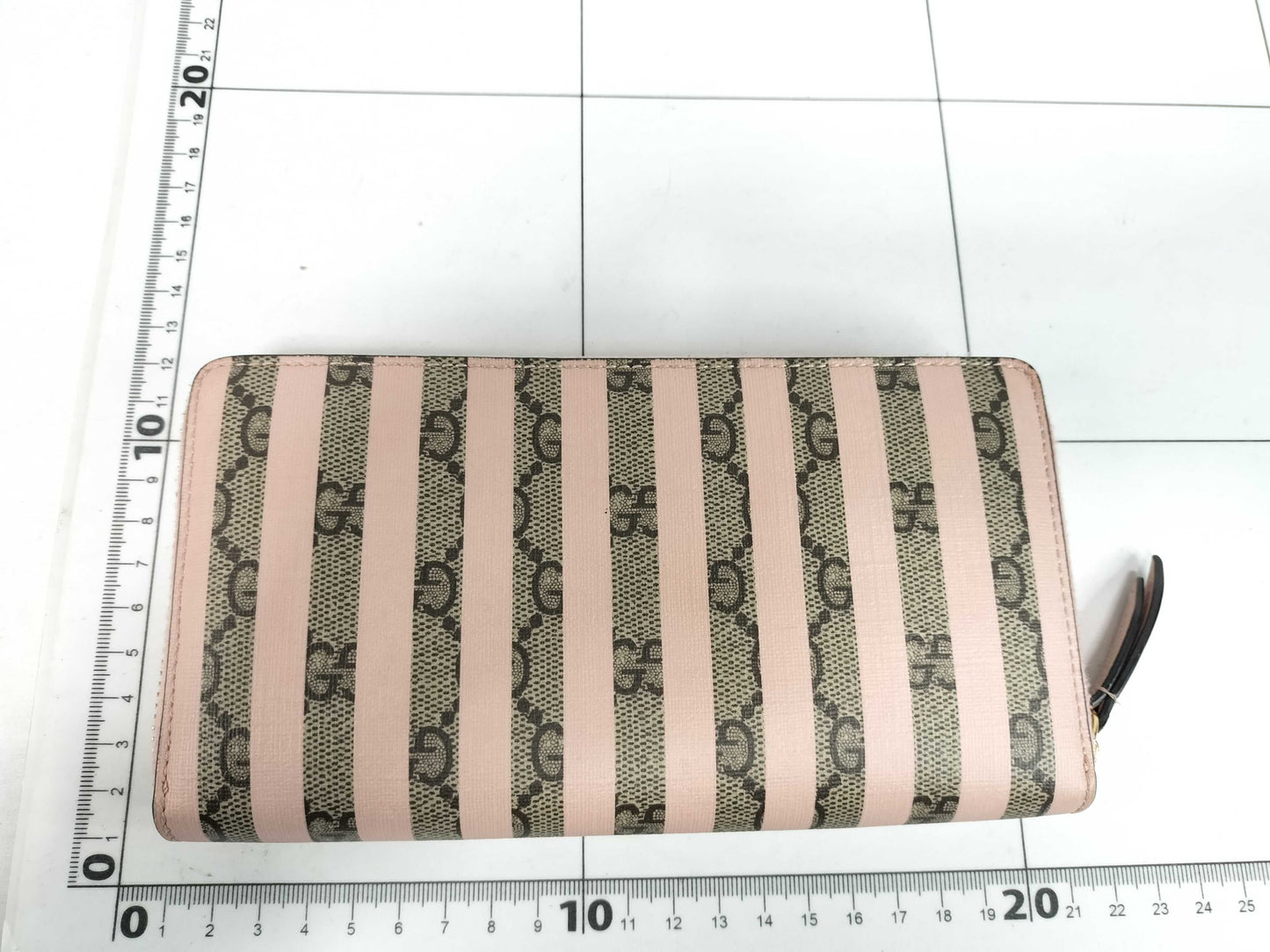 GUCCI GG GUCCI 701488 Long Wallet Candy Cane Stripe Wallet