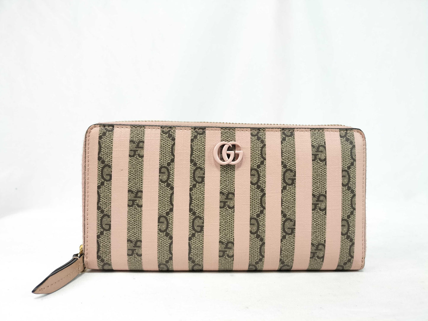 GUCCI GG GUCCI 701488 Long Wallet Candy Cane Stripe Wallet