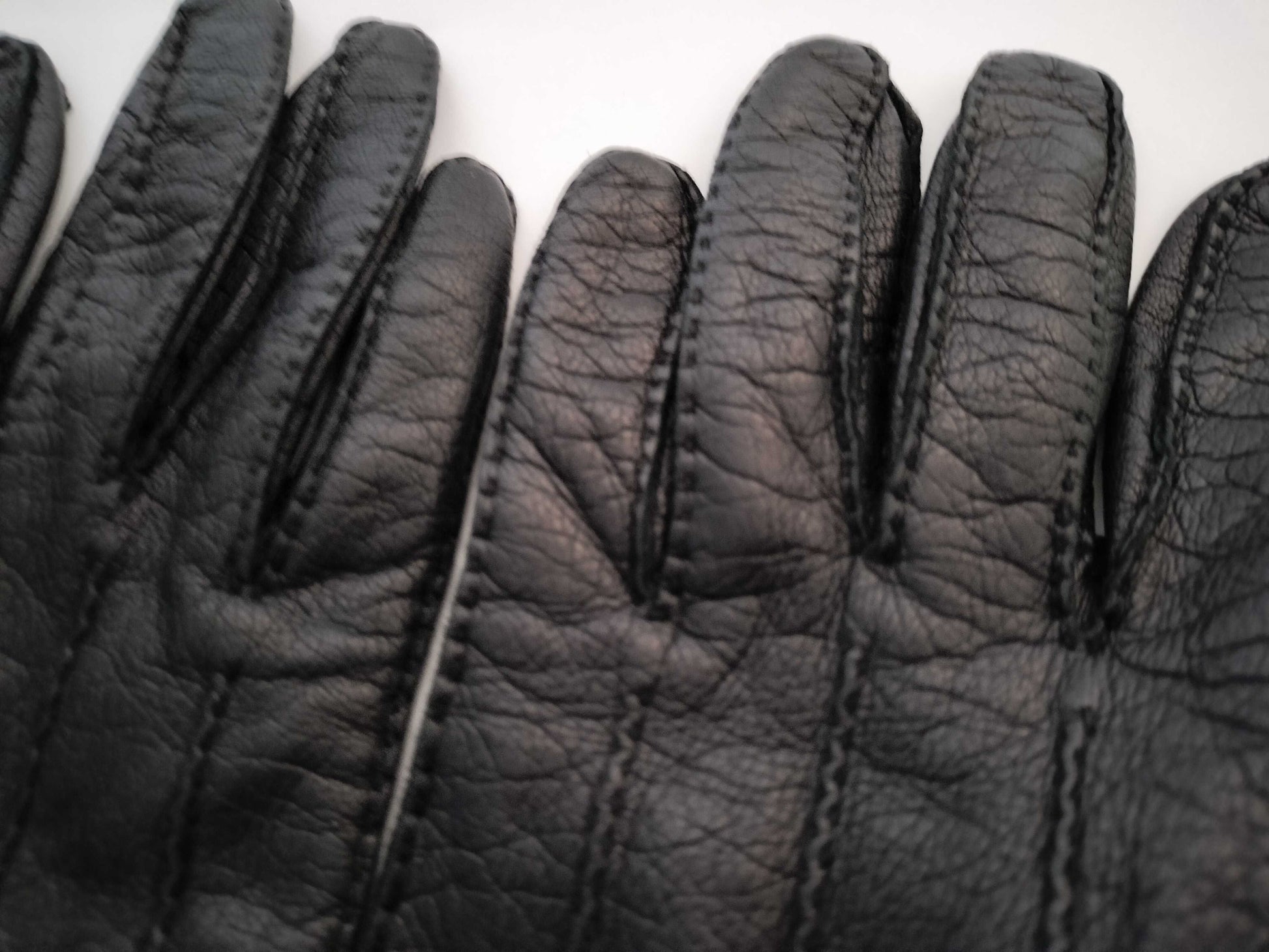 HERMES HERMES Leather Gloves Black Metal Fittings Other Accessories