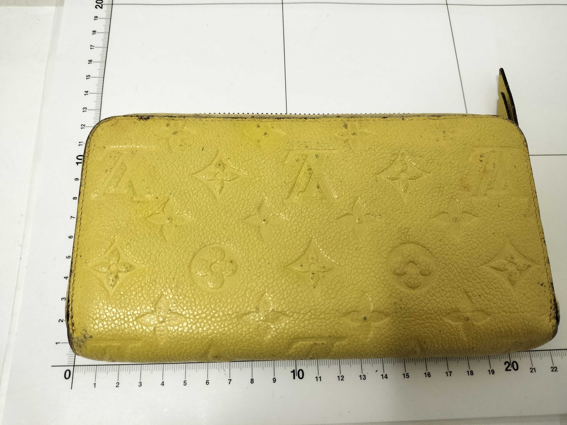 LOUIS VUITTON Monogram Empreinte Long Wallet TN1124 Yellow