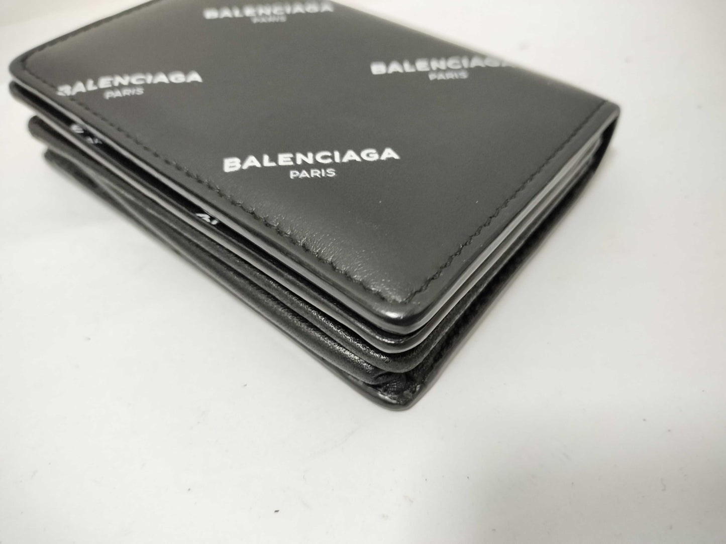 BALENCIAGA BALENCIAGA Logo Print Black Card Case Card Case/Pass Case/Business Card Case