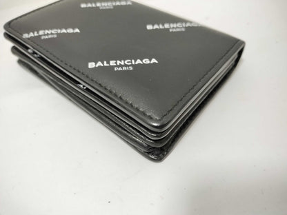 BALENCIAGA BALENCIAGA Logo Print Black Card Case Card Case/Pass Case/Business Card Case