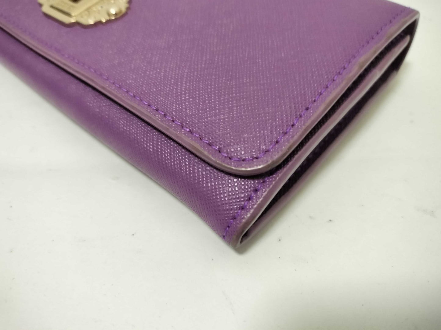 ANNA SUI Excellent Condition ANNA SUI Keyhole Long Wallet Purple Wallet