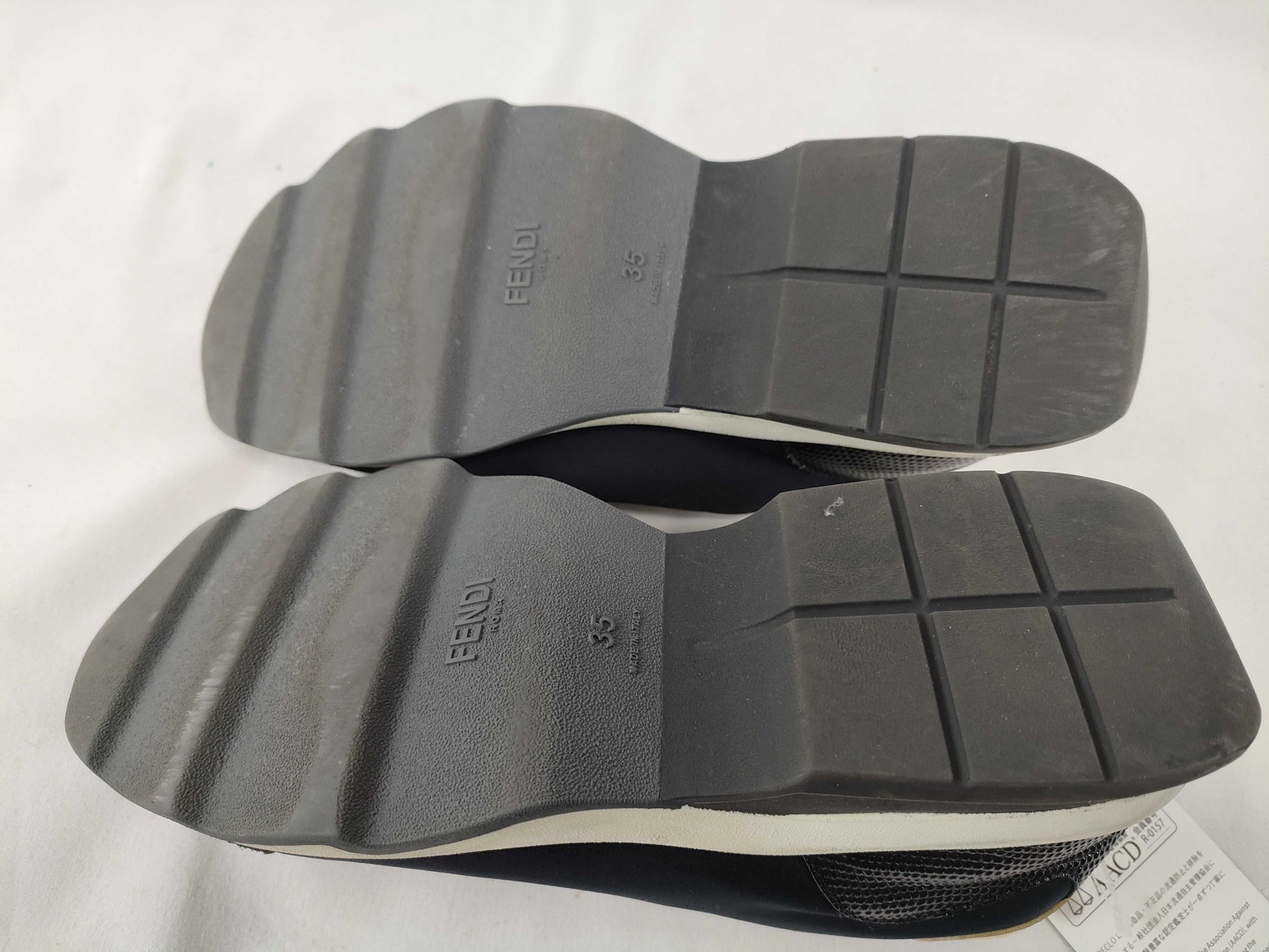 FENDI FENDI slip-on sneakers fabric two-tone sneakers