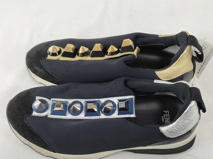 FENDI FENDI slip-on sneakers fabric two-tone sneakers