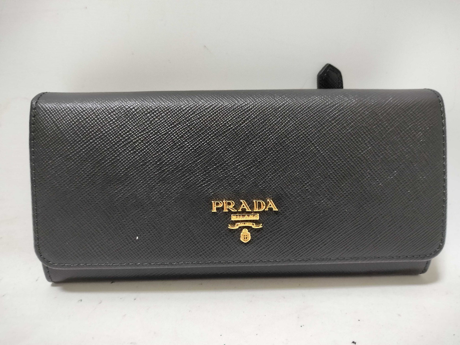 PRADA PRADA Saffiano Long Wallet Black Wallet Wallet