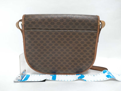 CELINE Macadam x Leather Shoulder Bag