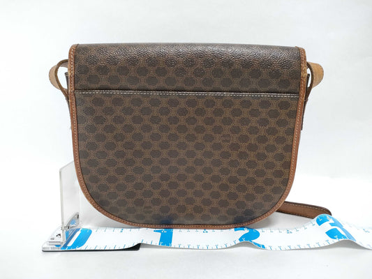 CELINE Macadam x Leather Shoulder Bag