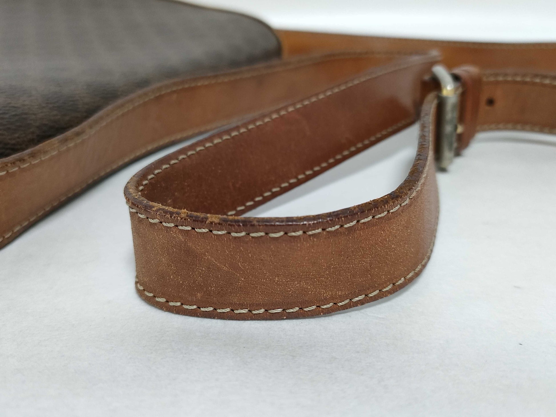 CELINE Macadam x Leather Shoulder Bag