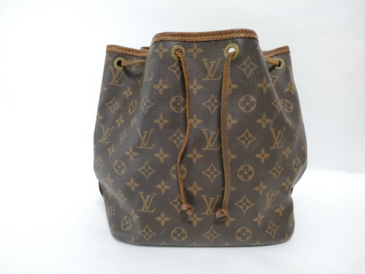 LOUIS VUITTON Monogram Petit Noe M42226 Drawstring Shoulder Bag