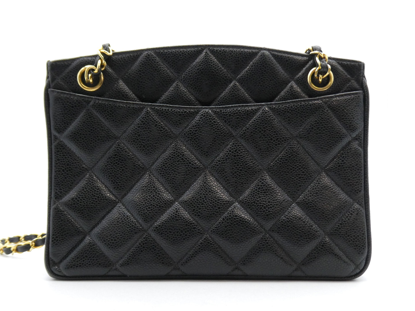 CHANEL Caviar Skin Matelasse Caviar Skin Coco Mark Chain Shoulder Bag