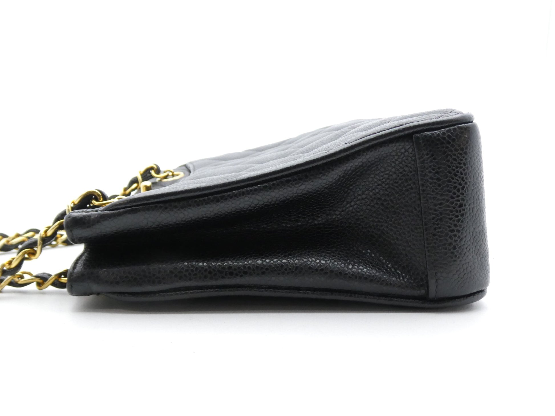 CHANEL Caviar Skin Matelasse Caviar Skin Coco Mark Chain Shoulder Bag