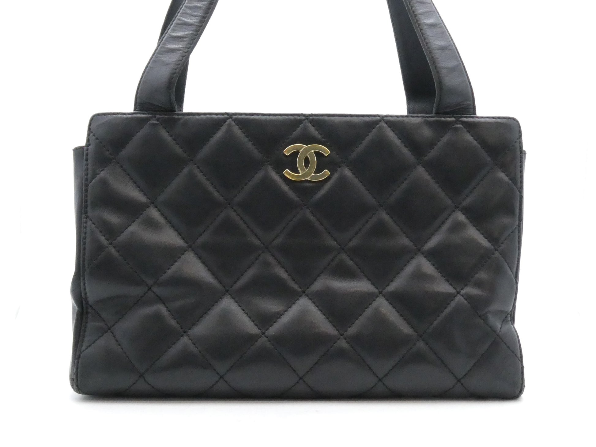 CHANEL Matelasse Coco Mark Leather Handbag
