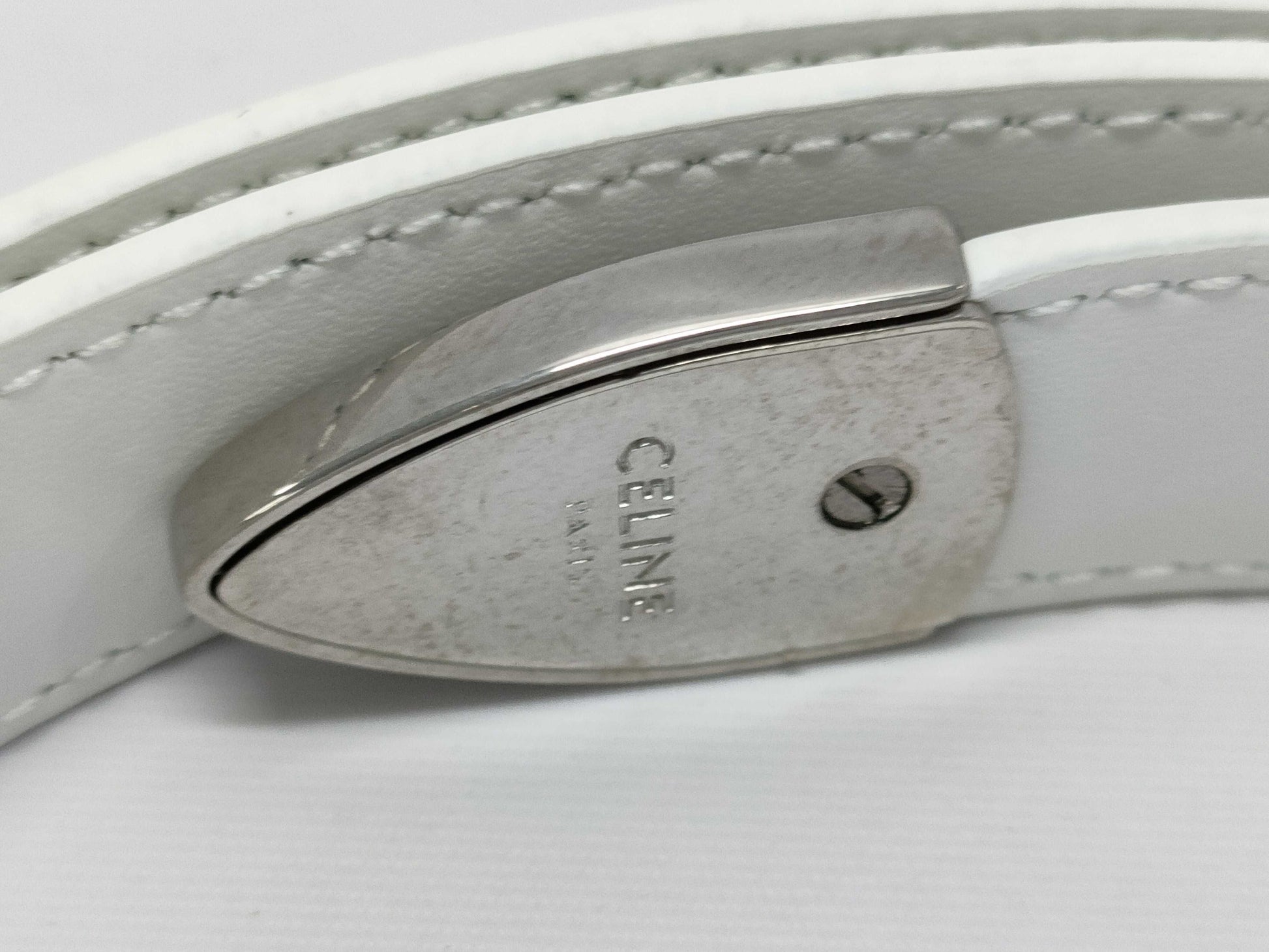 CELINE White Belt Size 80