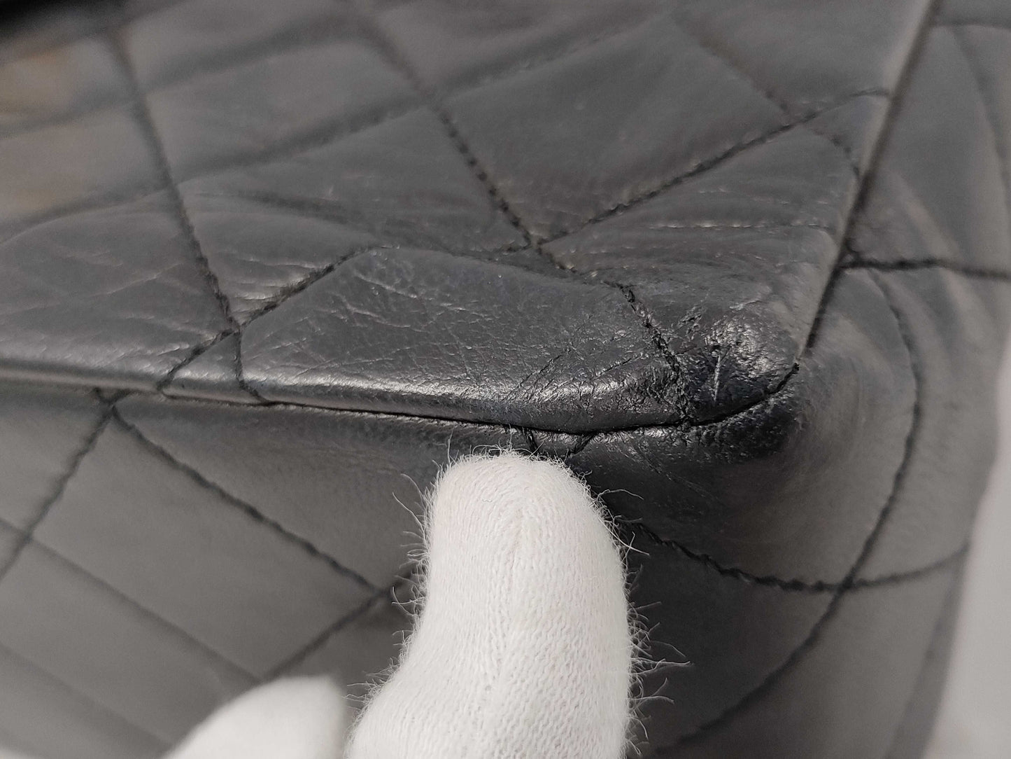 CHANEL Matelasse Lambskin Double Flap Double Chain Bag in Black with Gold Hardware, 0979356, 0 Series Shoulder Bag