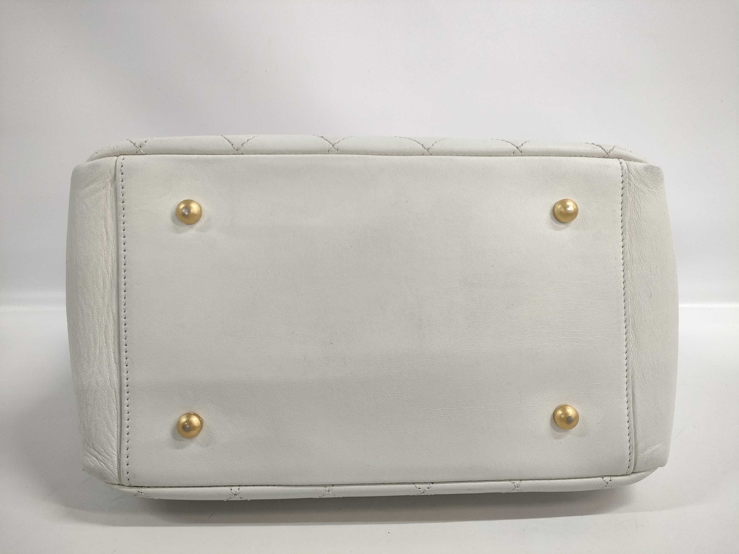 CHANEL CHANEL Matelasse Deka Coco Mark Lambskin Chain Tote Bag