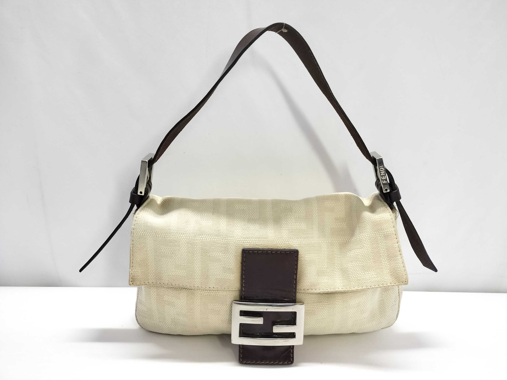 FENDI Mamma FENDI Zucca Mamma Baguette Canvas Leather Hand Shoulder Bag Shoulder Bag