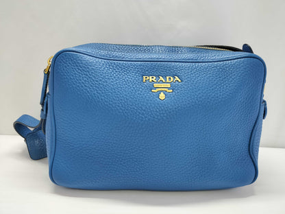 PRADA Prada Logo Vitello Dino Leather Shoulder Bag White Tag 197 Shoulder Bag