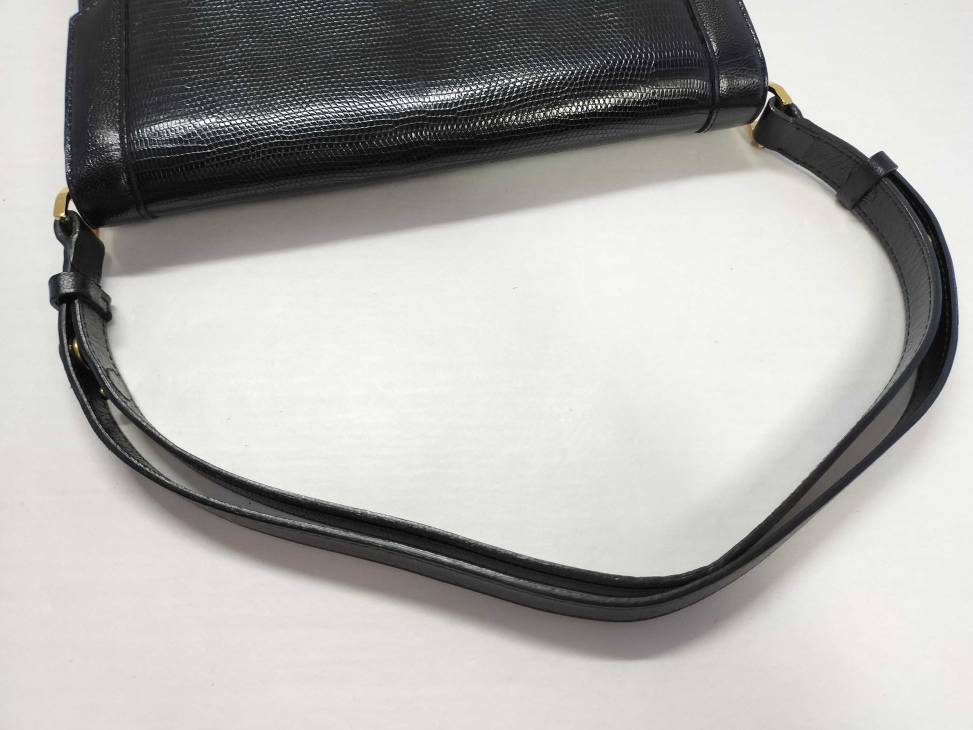 Yves Saint Laurent YSL Handbag Lizard Shoulder Bag