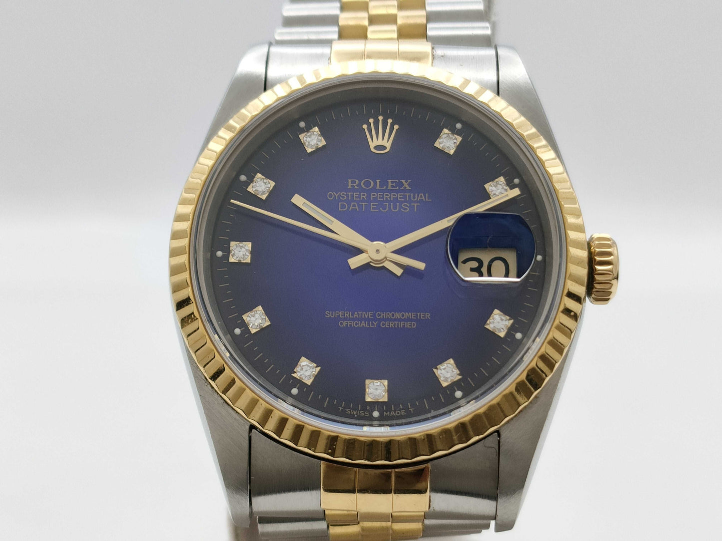 ROLEX 16233G S478455 Blue Gradient Boys' Watch