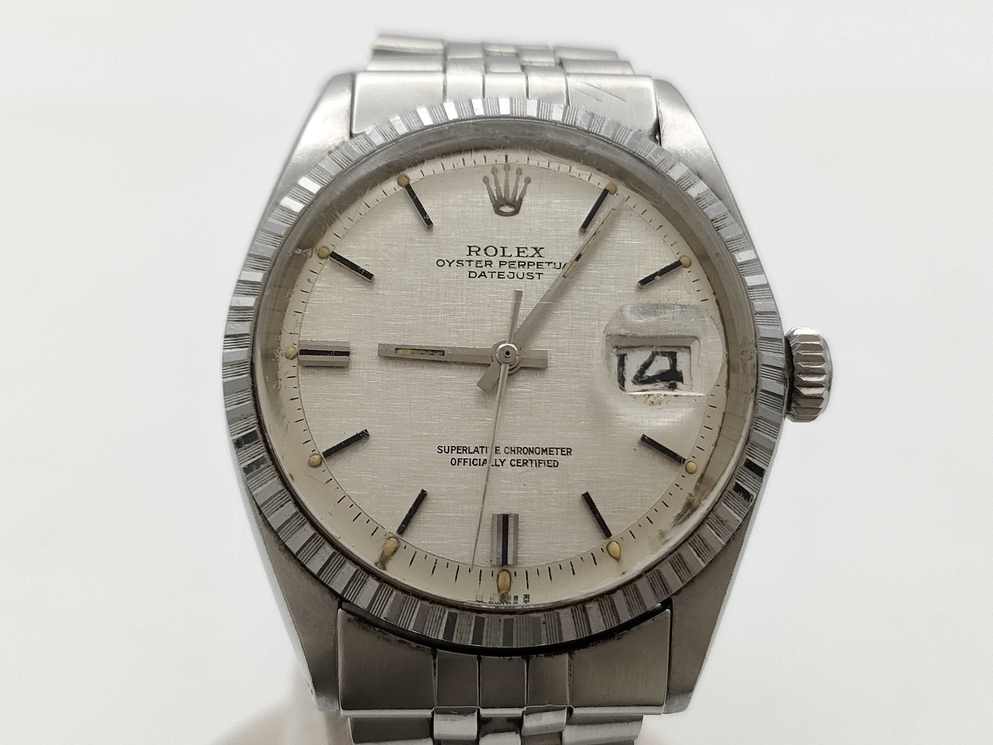 ROLEX 1601-3 2370107 Mosaic Dial Boys' Watch