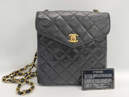 CHANEL Matelasse Chain Shoulder Bag with Sticker and Card