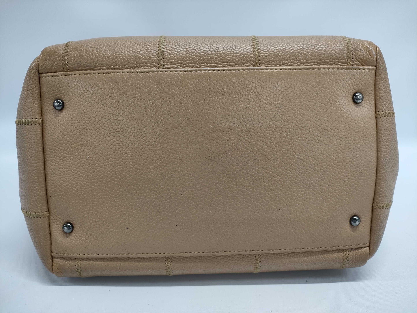 CHANEL Chocolate Bar Leather Handbag with Sticker and Card