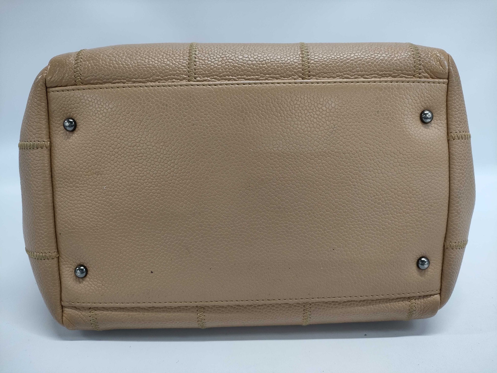 CHANEL Chocolate Bar Leather Handbag with Sticker and Card