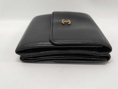 CHANEL Lambskin Folding Wallet with Cards and Stickers