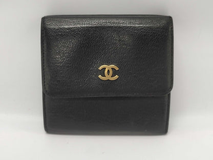 CHANEL Lambskin Folding Wallet with Cards and Stickers