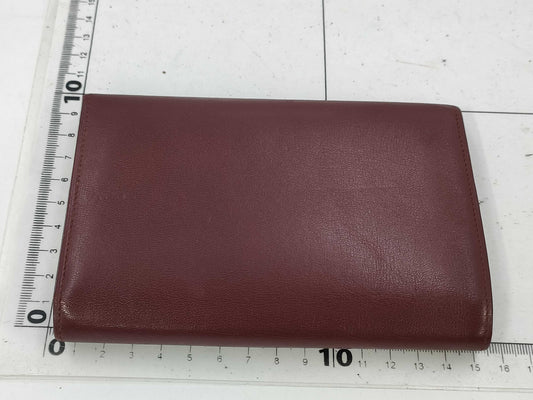 Cartier Must Line Leather Tri-fold Wallet Bordeaux