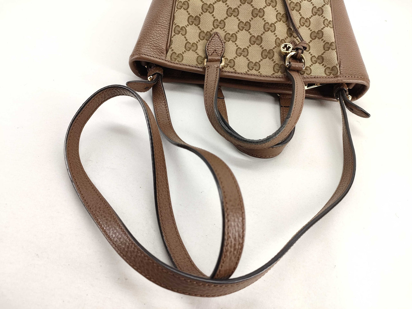 GUCCI GG Canvas 2-way Handbag 449241 Tote Bag