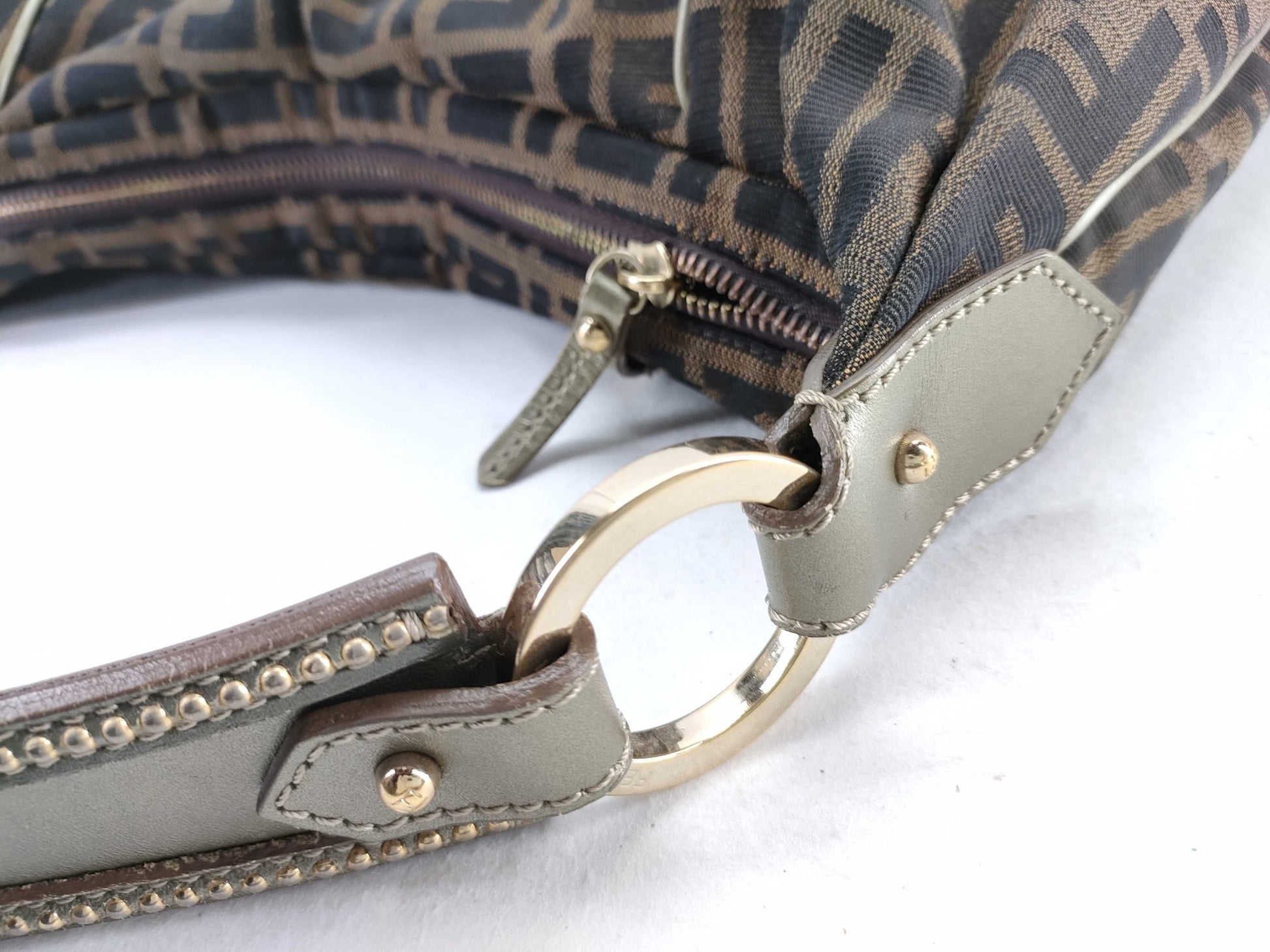 FENDI Zucca pattern shoulder bag with FENDI Zucca hardware