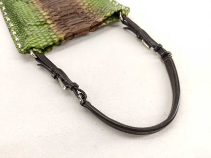 PRADA PRADA Rhinestone Python Handbag Shoulder Bag