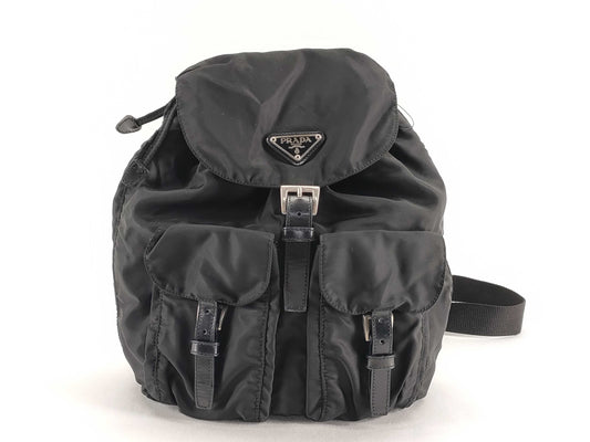 PRADA Tessuto Nylon Backpack in Black