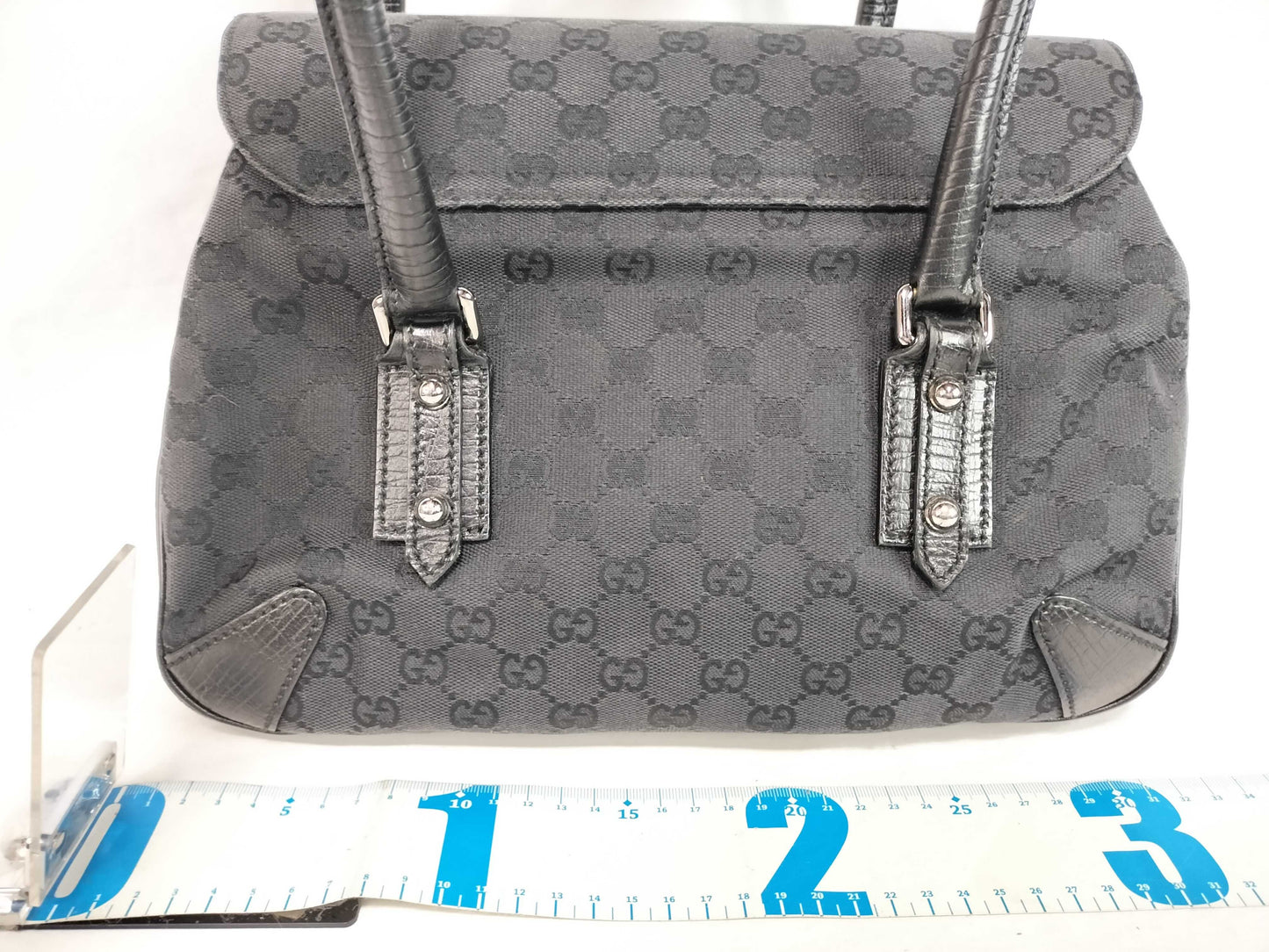 GUCCI GG Canvas Horsebit Tote Bag Handbag