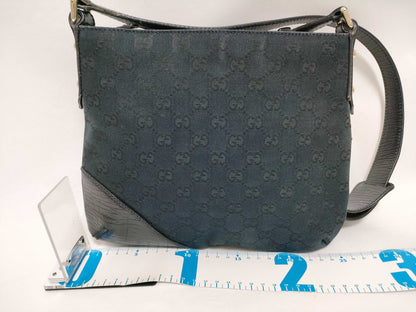 GUCCI GG Canvas Horsebit Shoulder Bag