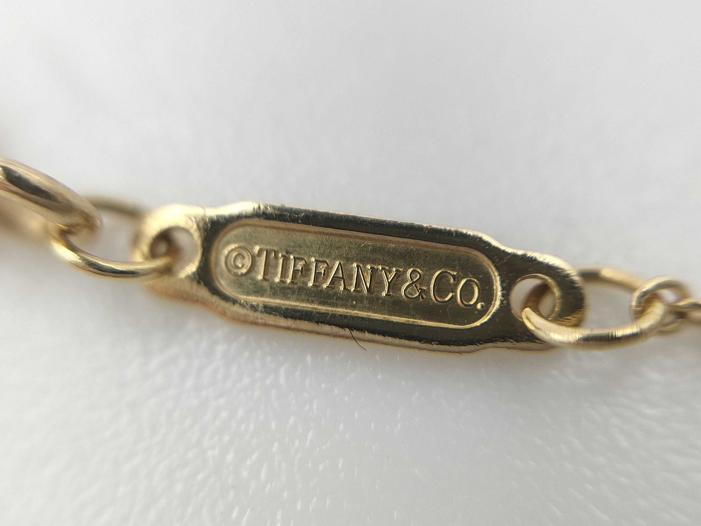 Tiffany & Co. T Smile Mini YG Au750 2.3g Necklace 