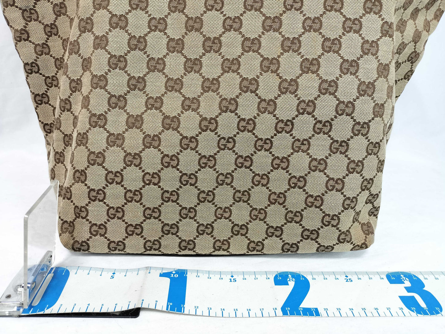 GUCCI GG Canvas Sherry Line Tote Bag