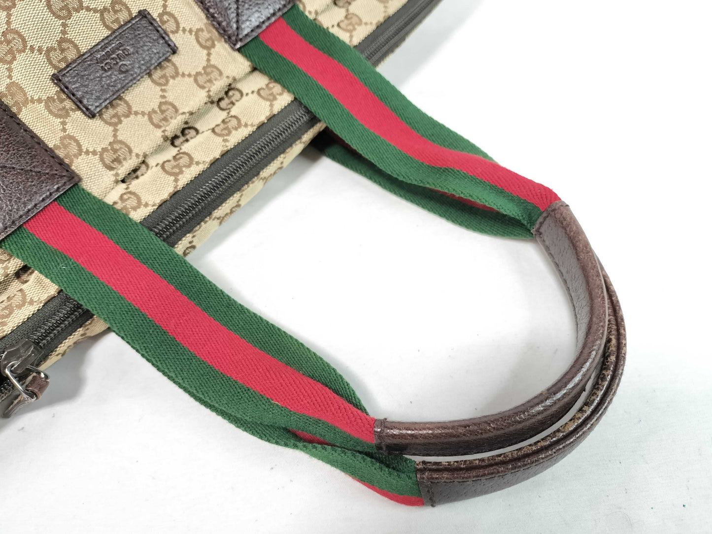 GUCCI GG Canvas Sherry Line Tote Bag