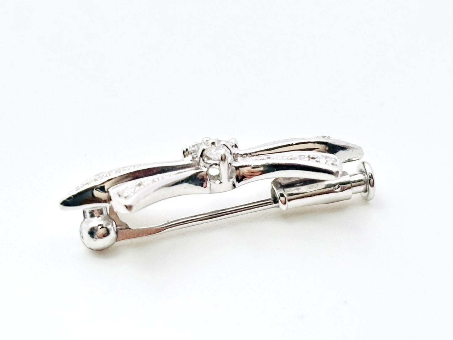 Royal Asscher D0.30ct PT900 4.6g Brooch 