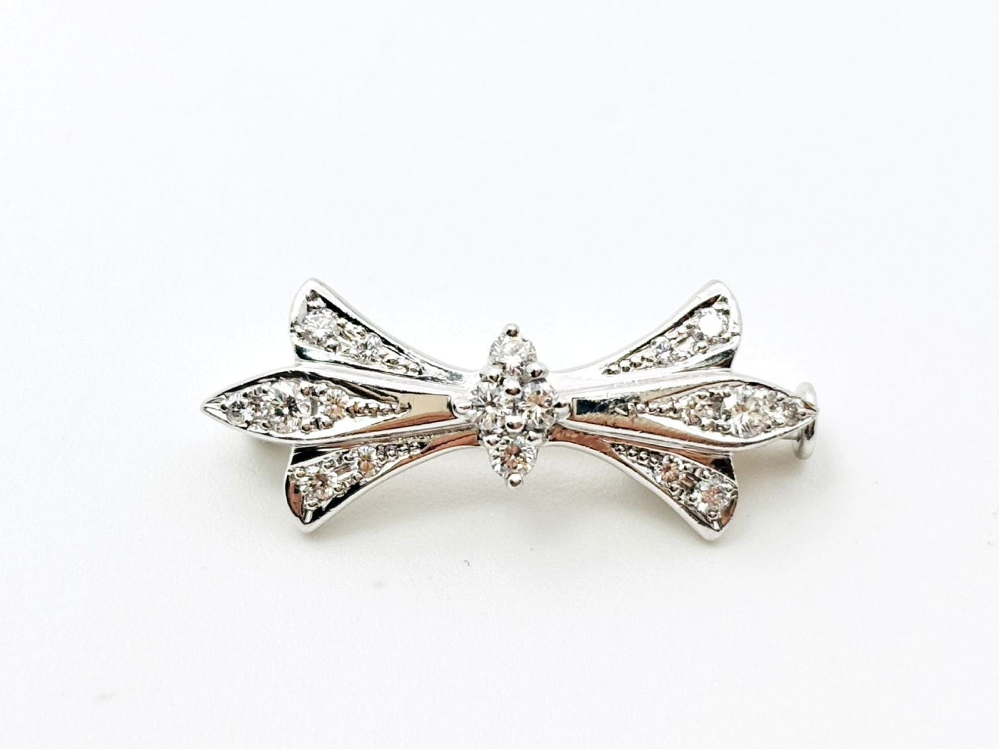 Royal Asscher D0.30ct PT900 4.6g Brooch 