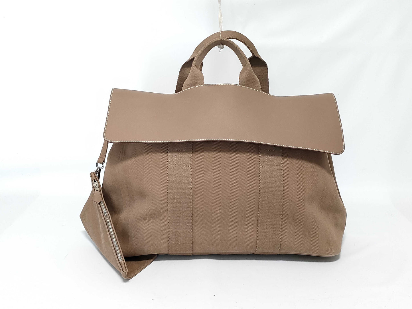 HERMES Valparaiso Hermès HERMES Valparaiso MM Hand Tote Bag L Etoupe Handbag